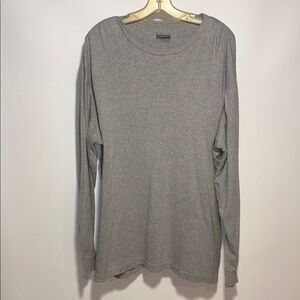 Basic Editions Heather Gray Long Sleeve Top